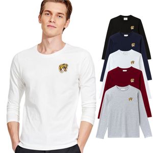 Herren-Sweatshirts, O-Ausschnitt, langärmelig, Leopard, Tigerkopf, Buchstabe, lässig, atmungsaktiv, bequem, Stretch-Baumwolle, Slim-Fit-Stil, Oberteil für Herren, Rundhalsausschnitt, Größe S-3XL, GG237