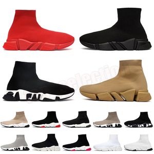 2024 New Speed Trainer Designer Sock Shoes Casual Luxury Brand Socks Trainers Women Mens Triple Black White Knit All Red Fashion Womens Mens Platform Sports Sneakers