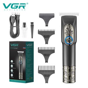 Electric Shavers VGR Hair Trimmer V963 USB Rechargable Clipper Barber Oil Head Whitening Gravering 230825