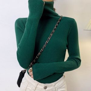 Women's Sweaters Turtleneck Jumper Woman Knitted Blouses Fashion Ladies Sweaters Winter Thermal Striped Long Sleeve Autumn Warm Tops 230825