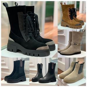 Chelsea ayak bileği botları tasarımcı süet buzağı deri monili martin boots kadınlar tıknaz topuklu topuklu moda patik lüks elbise parti batı kış boot ayakkabıları