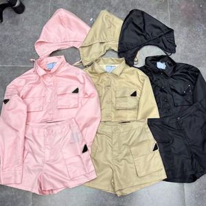 Summer Tracksuit Woman Fashion Womens Tracksuits Designer Shorts Jackets Two Piece Sets Casual pink Pants Sun Protection Jacket To2570