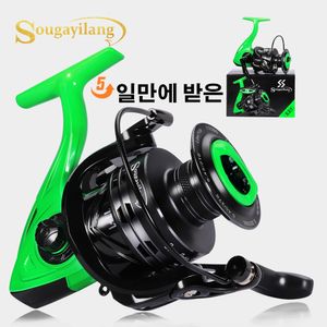 Baitcasting Reels Sougayilang GT10006000 Serisi eğirme makaraları 8kg maksimum drag makarası 52 1 Bas tuzlu su aletleri için dişli oranı 230824