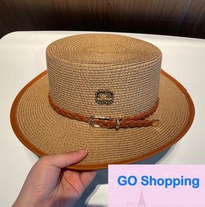 Summer Hat Women's British Style Small Bucket Cap Big Brim Net Red Belt Beach Hat Ochrony przeciwsłoneczne Kapeluje słońce Czapki