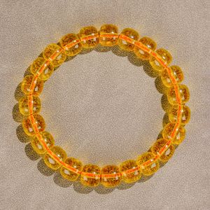 Gelbes Quarzose-Jade-elastisches Perlenarmband für Unisex-Freundschaftsarmbänder Herren-Armreif Designer-Armreifen Designer-Schmuck Damenschmuck