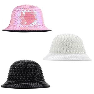 Wide Brim Hats Bucket Hats Full Diamond/Sequins Eye-catching Fedoras Bucket Hat Bling Panama Spring Summer Men Wide Brim Felt Stage Hat 230824