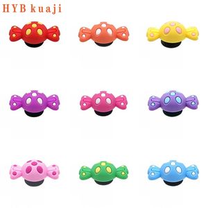 Hybkuaji Candy Color Super 3D Cro C Shoe Charms Wholesale Pvc Backles for Shoes Decorationsアクセサリー