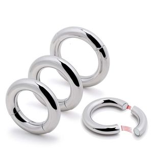 Cockringe Metall Magnet Penis Ring Lock Sperma Männliche Keuschheit Erwachsene Sex Spielzeug Crusher Hodensack Dick Stretcher Cockring Für Männer verzögerung Zeit Werkzeug 230824