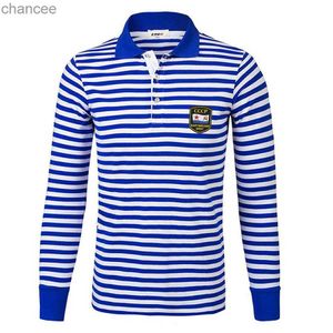 Rosyjskie wojsko CCCP Radziecka flaga floty marynarki wojennej Badge Sailor Striped Polo koszulki Nowe 100% bawełniane paski z długim rękawem Męskie T-sens HKD230825