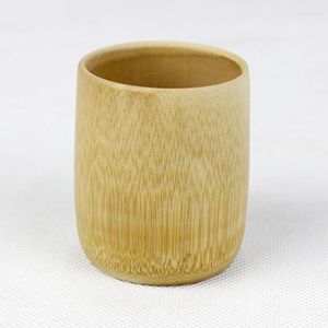 Xícaras pires design exclusivo copo de água de bambu reable elegante sustentável com artesanato artesanal chá redondo durável