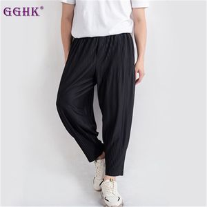 Erkekler Pantolon Piled Wideleg Harem Sıradan Pantolon 2023 İlkbahar ve Sonbahar Gevşek Sweatpants Nefes Alabilir Düşük Kasık Trend 230824