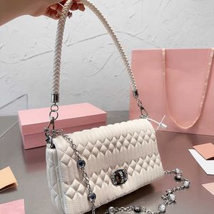 Sälj Pink Designer Bag Mu Tote Bag Mini Shoulder Bags Women Chain Dinner Bag Luxury Crossbody Totes Fashion Leather Handbag White Purse Satchels Bag 2024