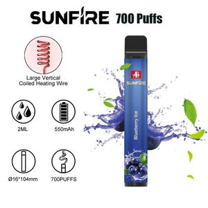 Хорошее качество 700 Puffs 2,0 мл Vape Pen Ondayable E Cigarettes Vaporizer Vapor 2ml Pre -Premple -Stread Coil Pods Cartridge Dote Light TPD Сертифицированный одноразовый e cig