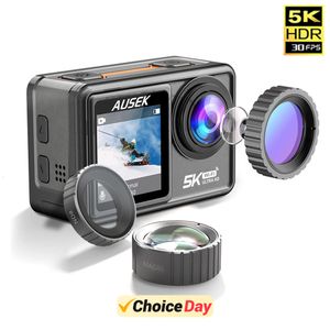 Weatherproof Cameras CERASTES Action Camera 5K 4K 60FPS EIS Interchangeable Lens 48MP Zoom Electronic Stabilizer WiFi for Vlog 230825