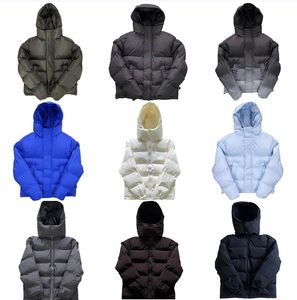 Londres armadilha para baixo jaqueta grossa parka das mulheres dos homens marca de luxo brilhante preto bordado inverno puffer jaqueta