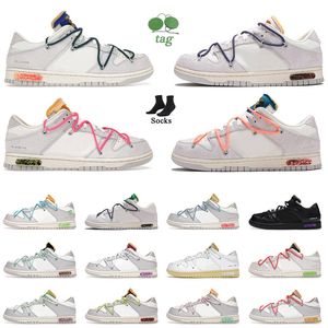 Clássicos OW Plataforma OG Running Shoes Offs Top Couro Lote Número 01 de 50 Camurça Canvas Mix Brancos Preto Pinho Verde Mocassins Lotes 4 Mens Mulheres Sapatilhas Treinadores