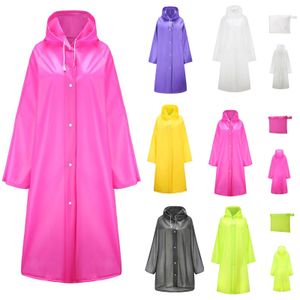 Płaszcze damskie okopy 1PC Wysoka jakość Eva Windbreaker Kobiety mężczyźni zagęszczony płaszcz przeciwdeszczowy Wodoodporny płaszcz deszczowy Kobiety mężczyźni czarne kemping garnitur odzieży deszczowej 230824