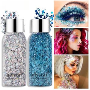 Trucco Trucco scenico colorato Flash Chip Glitter Ombretto liquido Palette Viso Corpo Paillettes gel Ombretto Trucco