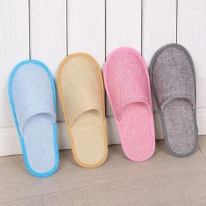 Comfortable Breathable El slippers hotel disposable with Thick Linen Bottom for Summer Home Hospitality