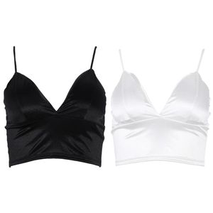 Camisoles & Tanks Women Strap Solid Sexy Bikini Crop Tops Tank Top Underwear Bralette Wire Bra253C