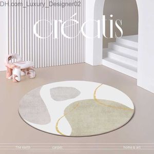 Lekkie luksusowe okrągłe dywan sypialnia matka salonu dywany dywany domowe krzesło podłogowe mata dywan dla dzieci w pokoju dzieci Q230825