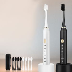 Toothbrush IPX-7 Waterproof Electric Sonic Toothbrushs Adults Rechargeable 4 8 42000 Micro 6-Speed Adjustment Heads Oral Nozzle For Dentals 230824