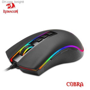 REDRAGON COBRA M711 RGB USB WIRED GAMING MOUSE 12400 DPI 9 Knappar Möss programmerbar ergonomisk för dator PC Gamer Q230825