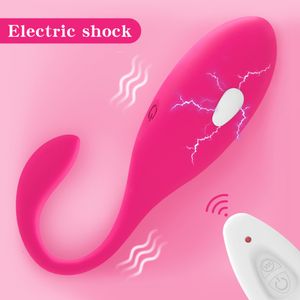 Adult Toys APP Control Electric Shock Kegel Ball Vibrator For Women Vibrating Egg G Spot Stimulator Anal Vaginal Ben Wa Sex Femme 230824