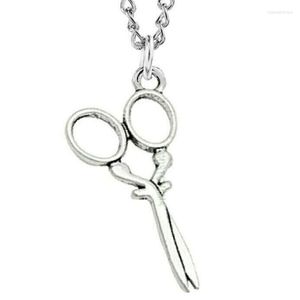 Pendant Necklaces Sewing Machine Scissors Yarn Ball Knit Necklace Vintage Alloy Needle Statement Chain Choker Women Jewelry Gifts Bijoux