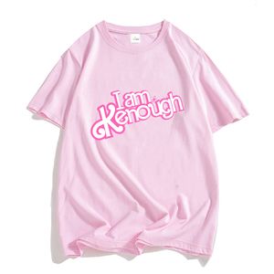 メンズTシャツ私はケノーバーベンハイマーピンクTシャツ100％コットンTシャツ夏のルーズグラフィックTシャツoネックヴィンテージストリートウェア230824