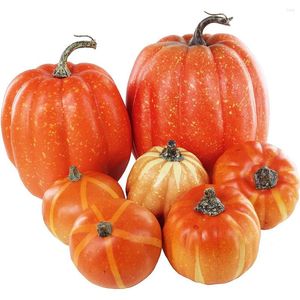 Decorative Figurines Assorted Sizes Fall Artificial Pumpkins Harvest Faux Foam For Autumn Season Halloween Thanksgiving