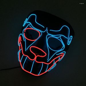 Party Supplies Fashion LED Lysande djurmask Horror Halloween Costume Festival Cosplay DJ Makeup Light Up Glowing