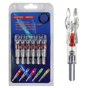 Luzes de bicicleta 6pcs LED Luminous Nock Automaticamente Lighten Durável para 6.2mm Universal Archery Eixo Brilhante Caça Tiro Setas Cauda 230824