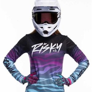 Camisas de ciclismo tops camisa de bicicleta verão mulheres mountain bike downhill dh enduro secagem rápida manga longa camisa de ciclismo motocicleta 230824