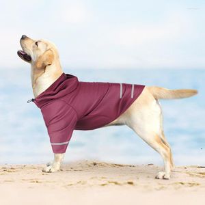 Vestuário para cães Roupas de secagem rápida T-shirt para cães Destaque Reflexivo Sol Protetor Camisa Esportiva Jersey Hoodie Médio Terno Grande Moletom