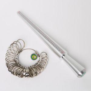 Other Hot Sale 1Set (HK Finger Ring Size Measure Gauge+ Metal Mandrel Stick Finger Gauge) Jewelry Tools & Equipments