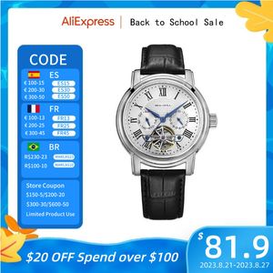 Relógios de pulso Seagull Men's Watch Automático Relógio Mecânico Multi-Função Hollow Flywheel Business Simple Watch D819.622 230824