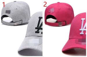 2023 NYA MENS DESIGNER Luxury Baseball Caps La Brand, Round justerbar toppade för män kvinnor, aktivt bokstav korta randen hattar
