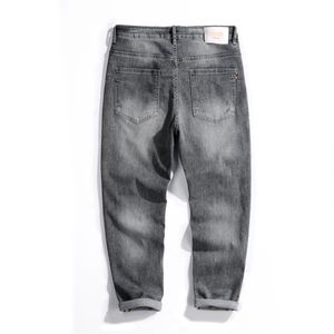 Rose Embroidery Jeans High Quality Fashion Blue Black Ripped Male Tide Slim Pants244z