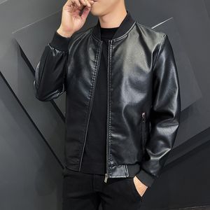 Men's Jackets Arrived PU Leather Mens Autumn Casual Motorcycle Jacket Biker Coats Brand Clothing 3XL 230824