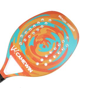 Racchette da squash CAMEWIN Racchetta da beach tennis professionale full carbon per adulti Raqueta in EVA morbida con borsa Attrezzatura unisex Padel 230824