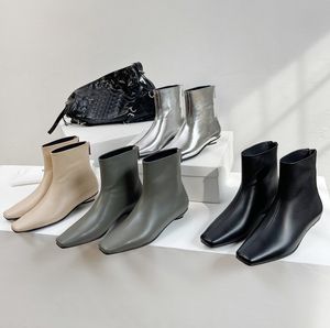 Şehir Boot Chelsea ayak bileği botları tasarımcı Süet buzağı kadınları bölünmüş ayak parmaklı blok topuklu moda patik lüks elbise parti batı bot ayakkabıları