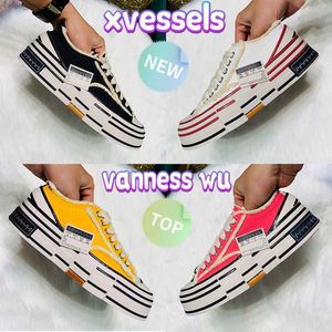 XVESSELS/SAPATOS DE VENSIMAIS ROLO DE LUZULO VANNDENS CASUAL WU G.O.P ALTOS Vulcanizados Lace Up Sneaker preto Branco vermelho amarelo animal estampa de animal Candy rosa ji9x