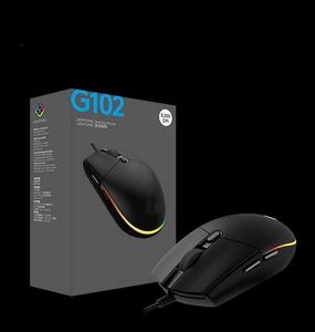 G102第2世代マウスインターネットカフェRGBゲーミングマウスビジネス有線マウスQ230825に適したオフィスワイヤードマウス