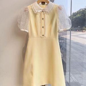 Vestidos casuais coreano moda roupas vintage elegante puff manga a linha mini vestidos de verão para mulheres vestidos de verano para mujer 202