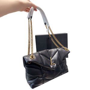 Handtasche aus echtem Leder, Designer-Kurier-Umhängetaschen, LOULOU PUFFER-Einkaufstasche, weiches Leder, Umschlag, Kette, Geldbörse, Schaffell, TOPDESIGNERS100, Weihnachtsgeschenk