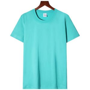 HY T07 # 190 gramas camiseta esportiva de algodão puro penteado de manga curta verão geléia masculina roupas de secagem rápida respirável casual manga curta corrida top de seda gelada