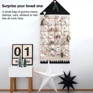 Storage Boxes Christmas Advent Calendar Wall Mounted Wardrobe Organizer Jewelry Pouch Toys Sundries Hang Bag Hangi F7F9