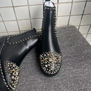 Euro Style Ayakkabı Sonbahar Kış Son Kadın Kısa Botları Düz ​​Ayakkabı Dantel Up Elastik Band Açık Mektup Toka Tuval Ekleme Tasarım Boyutu 35-41