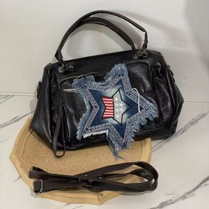 Torby Duffel 2023 American Vintage Tie Tinka o wysokiej pojemności Y2K Star Patchwork Estheat Crossbody Bag moda Trendy Travel 230825